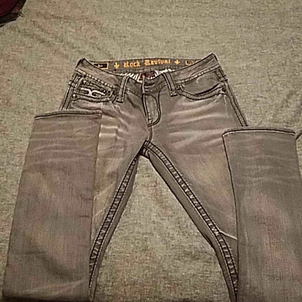 Rock Revival Black stone washed jeans